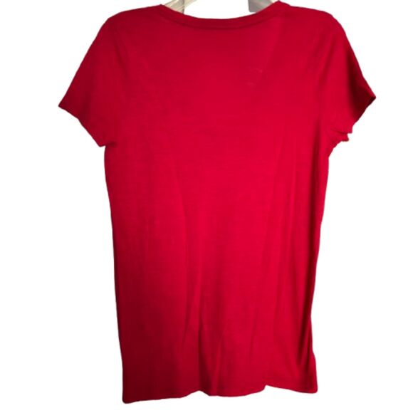 Lot Of 2 MERONA Woman's Size M Red & Blue V Neck Short Sleeve T-Shirts #B - Picture 3 of 7